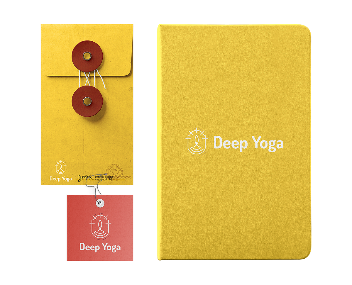 logo brand Yoga indian Deepak Diya light Lamp mark Icon