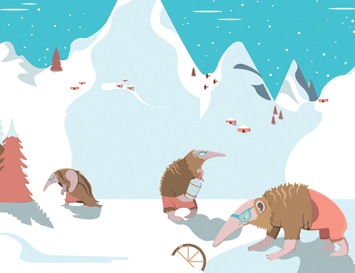 evolution creatures sea snow Circus color vector graduation poster infographic Icondesign