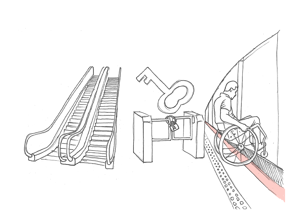trem train Tube Station Project design Catraca rampa security Segurança mobillity mobilidade accesibilidade deficiente físico metro