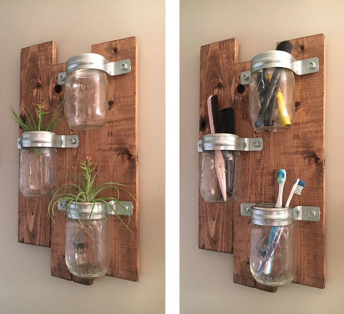 Adobe Portfolio mason jars wall decor