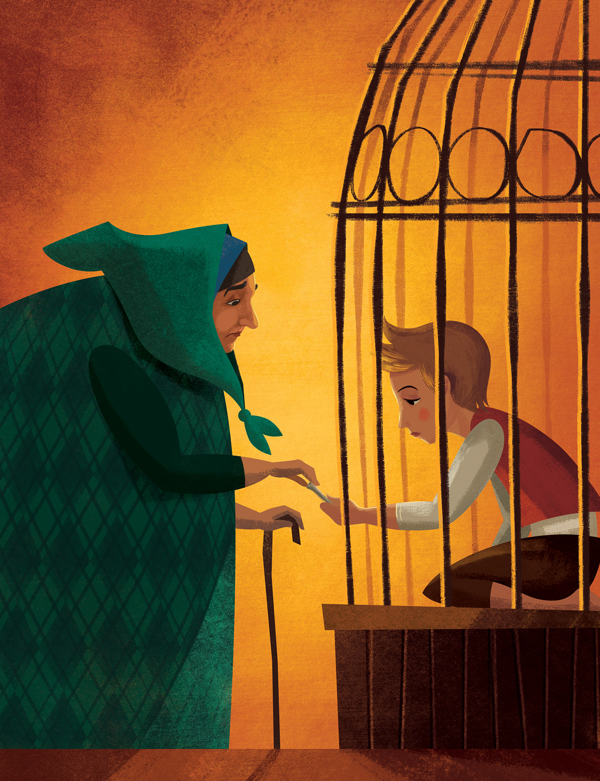 grimm snow white rapunzel illustrations children's book picturebook anna láng fairy tale hansel and gretel