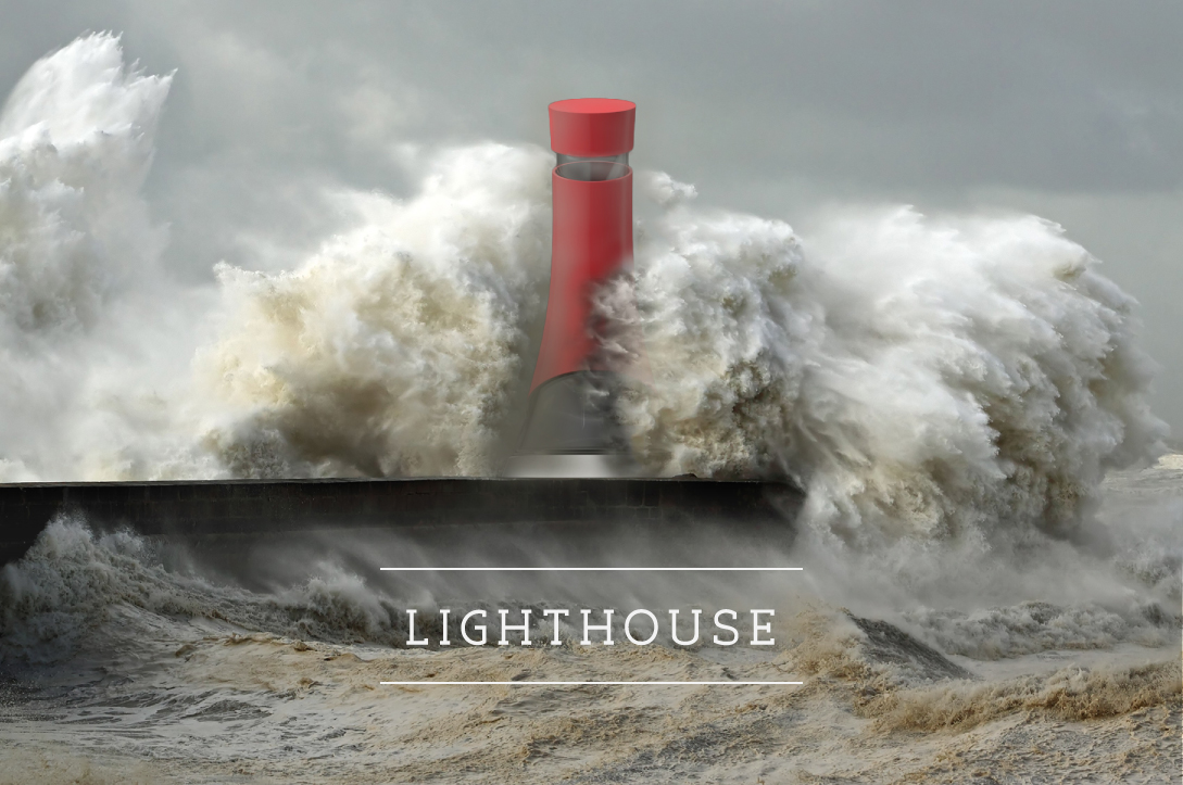 lighthouse Carafe glass drink night automatic insulating