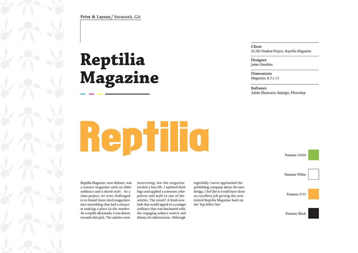 magazine Rebrand reptiles