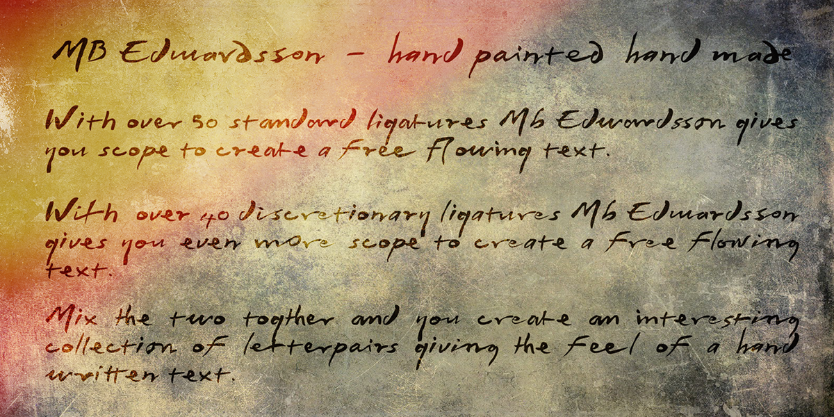 Hand Painted hand written Script grunge