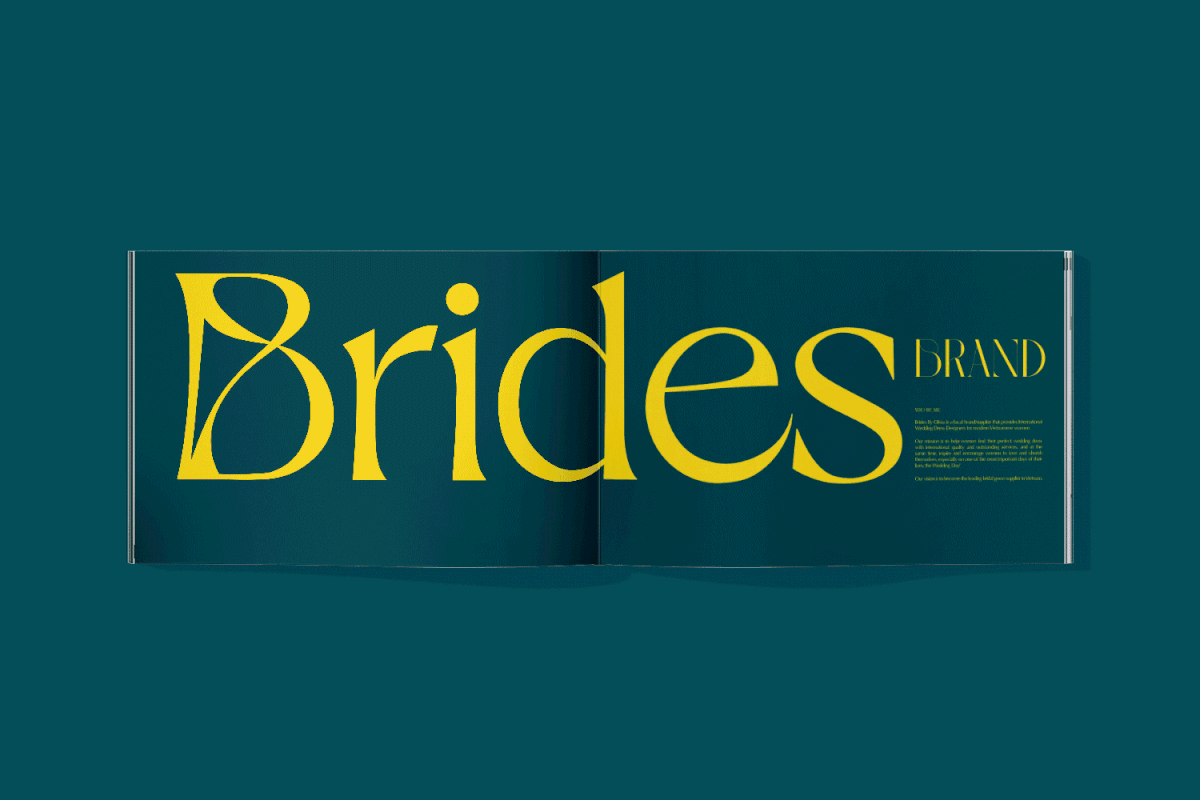 animated gif visualizes Brides's brand book
