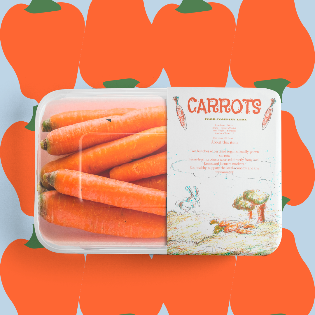 organic organic food Nature bunny carrot Packaging packaging illustration ink pen oil pastels kid illustration