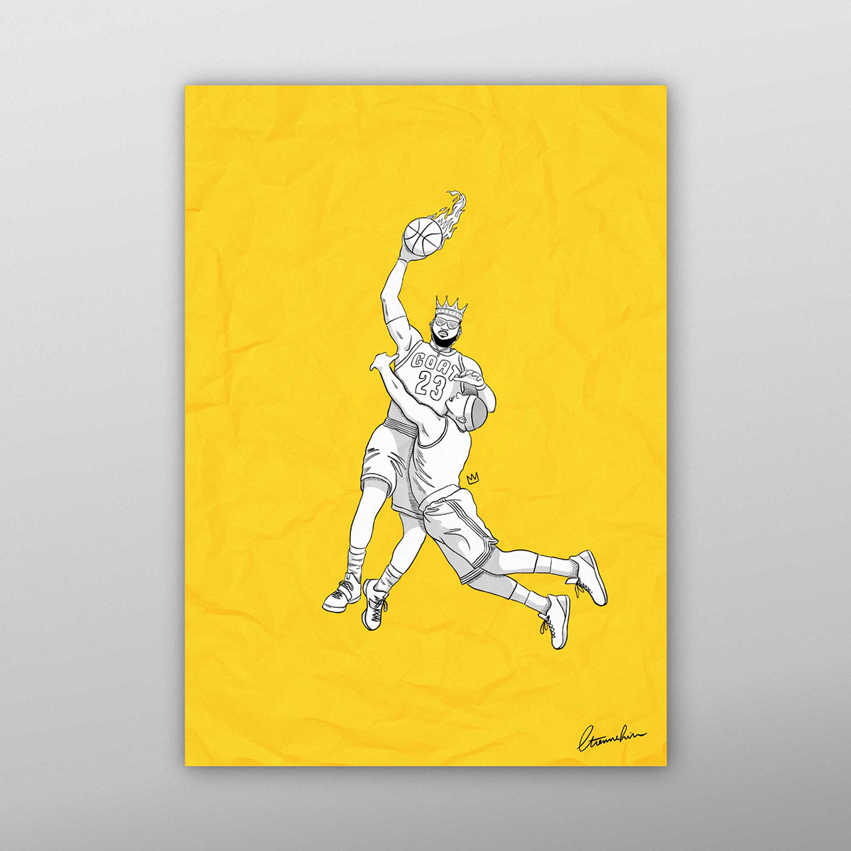 ILLUSTRATION  Digital Art  Drawing  sketch NBA basketball MAGIC JOHNSON Shaq LeBron