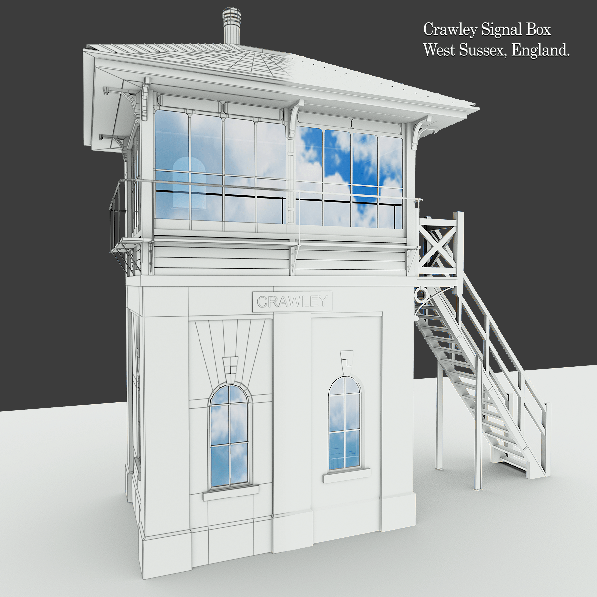 3ds max bells reaper 3D Modelling Low Poly mechanical locomotive train signal box drill