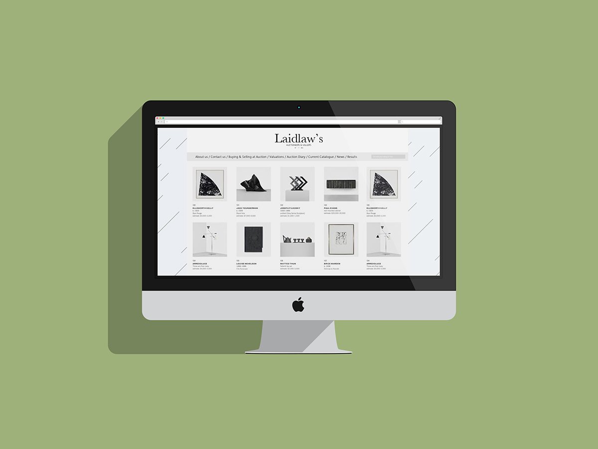 laidlaw auctioneer antique valuer brand stationary Webdesign Corporate Identity logo