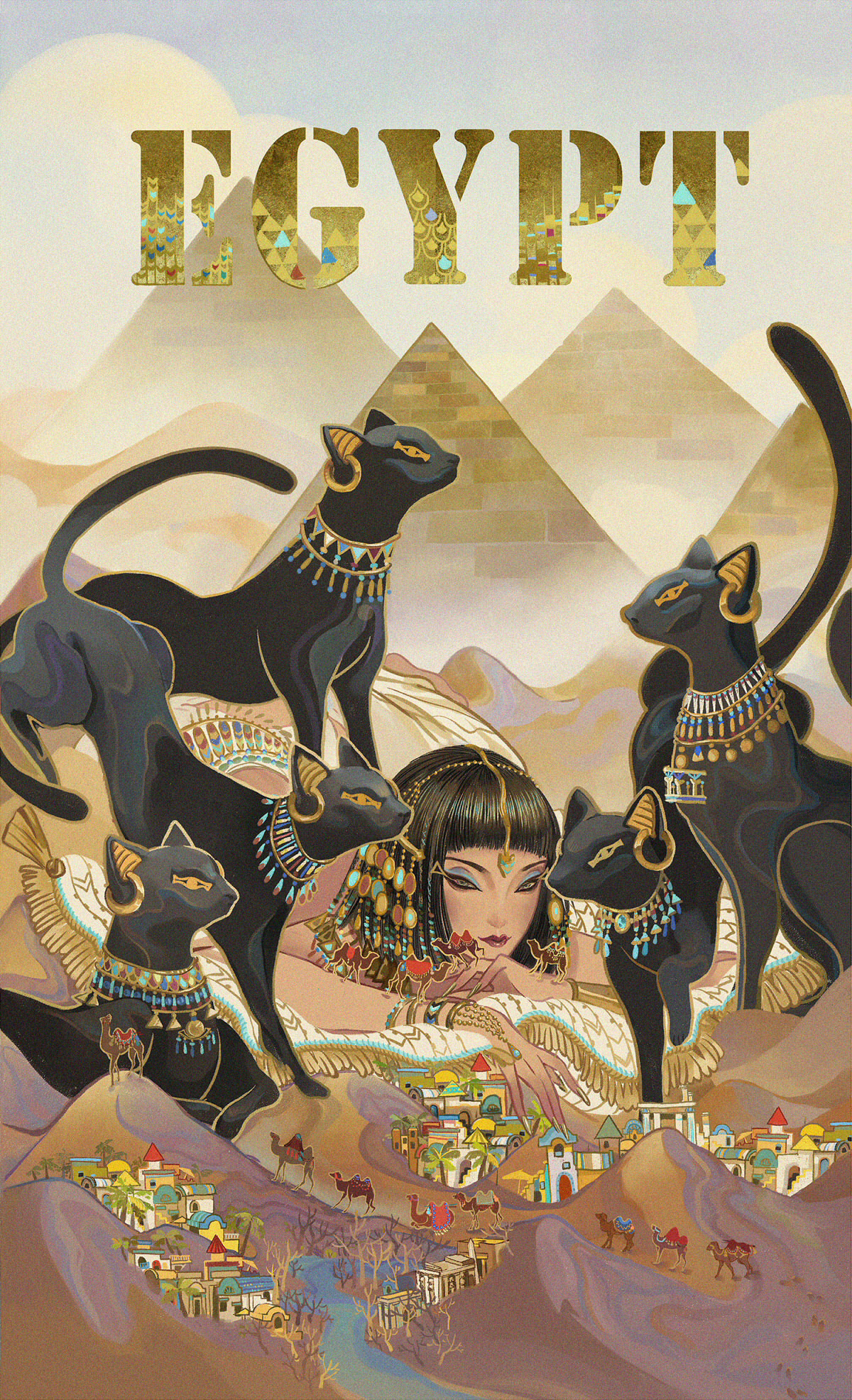 ILLUSTRATION  travel poster Poster Design egypt