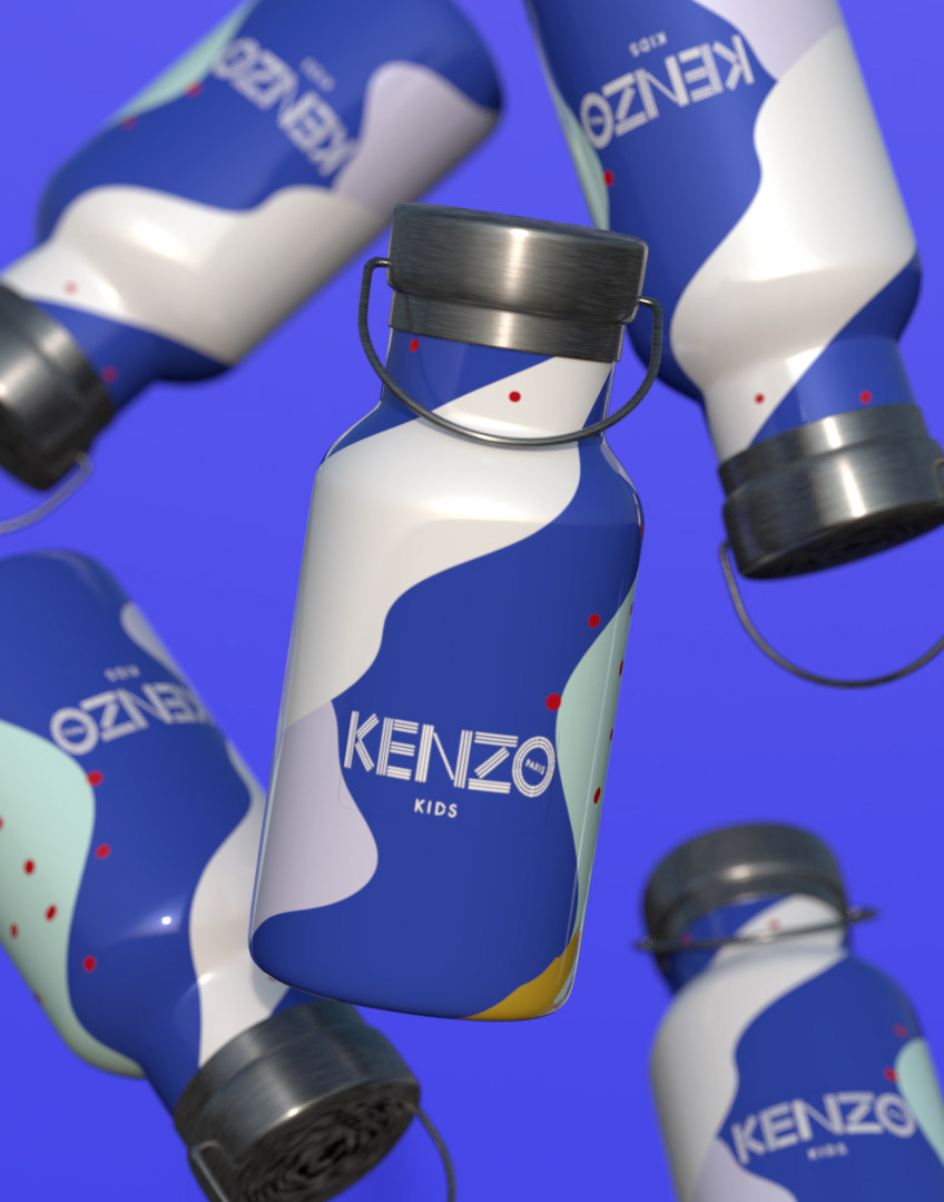 Packaging bottle kenzo Paul smith 3D mock-up