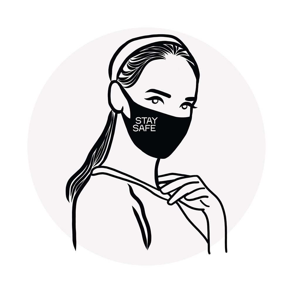 corona virus Covid 19 Face mask Girl with mask global pandemic pandemic precaution safety