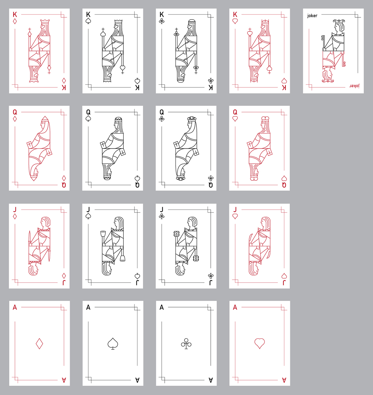 Playing Cards deck of cards cards line minimal clean