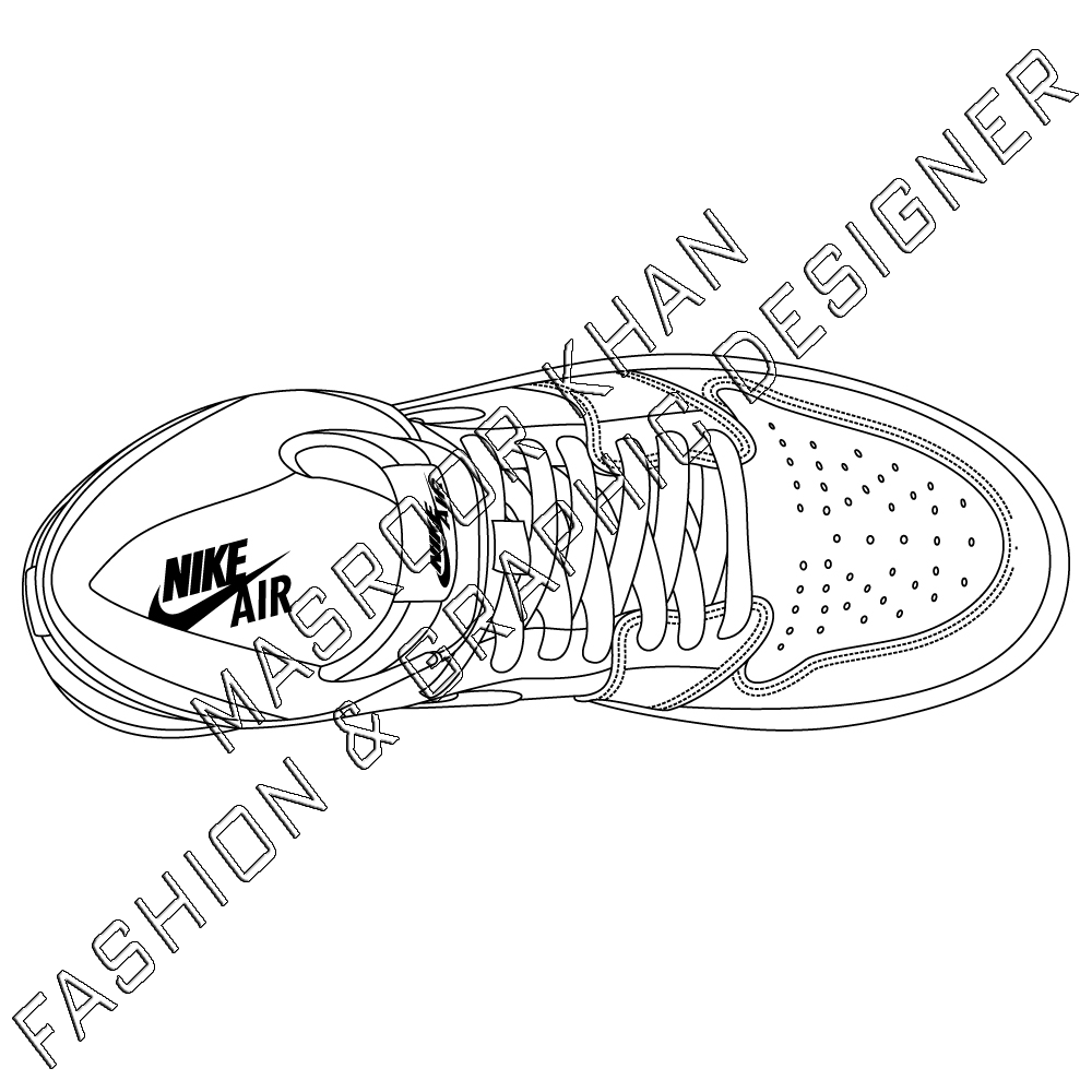 Micheal Jordan Ankle high basketball sneaker illustration . imagegif