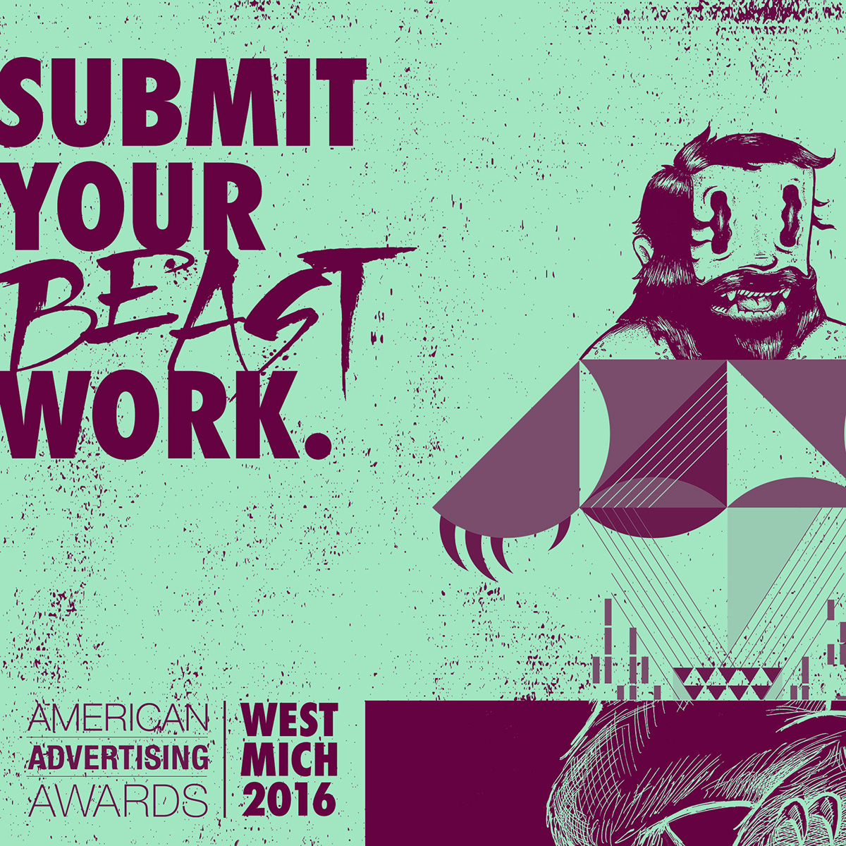 American Advertising Awards award show Addys AAF American Advertising Federation west michigan ad campaign beast monsters collage