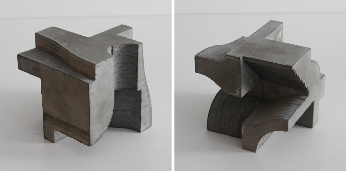 modular concrete sculpture cube cubic puzzle architectural stairs building escher art installation monument city Urban