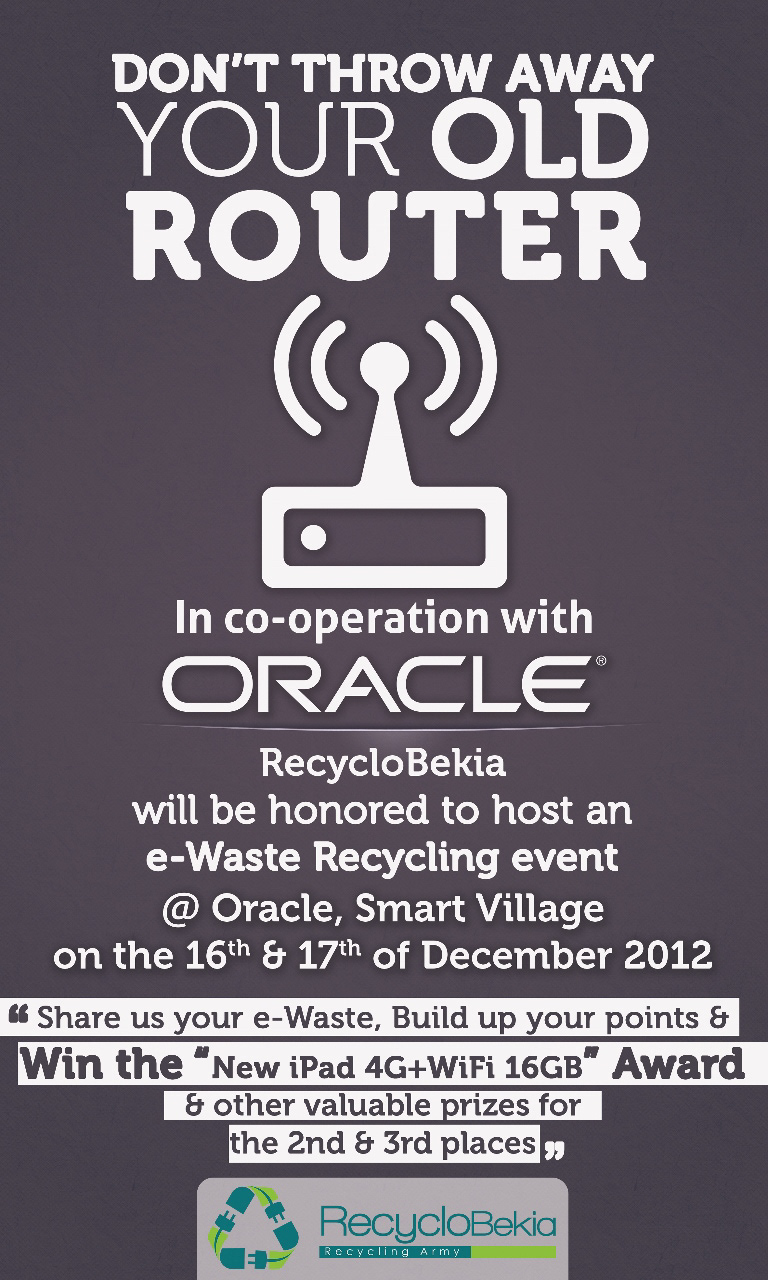 e-waste recycling RecycloBekia oracle throw away screen tv