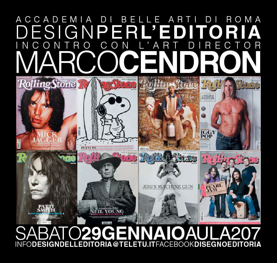 rolling stones Marco Cendron Francesco Mazzenga accademia di belle roma design per l'editoria