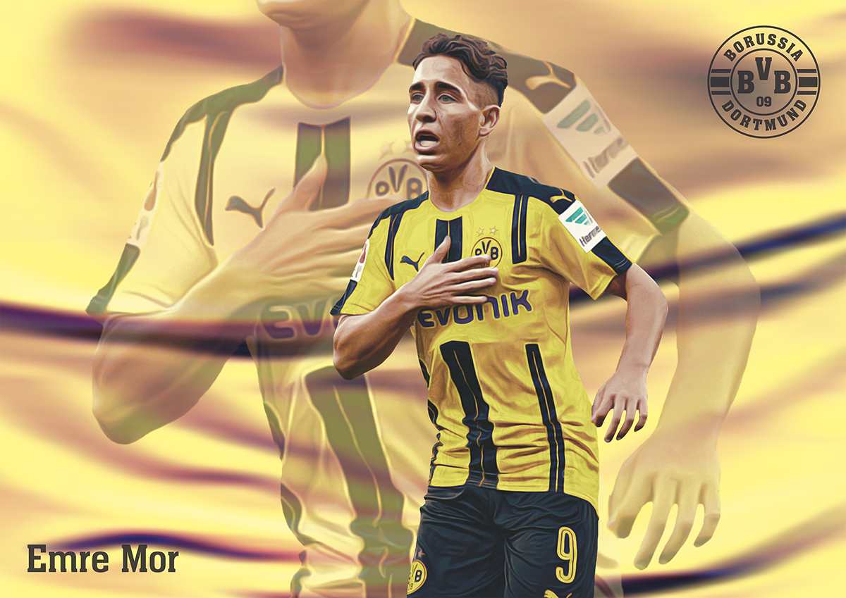 Logo Design bvb Dortmund football bundesliga soccer Poster Design