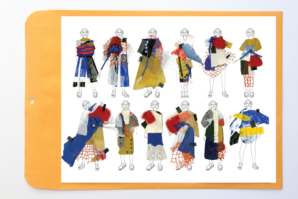 fashion design textile design  collage embellishment