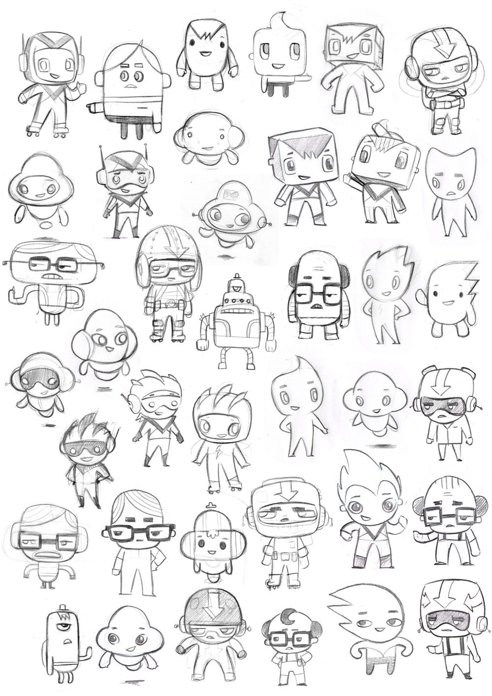 Cartoony  characters  cute vector
