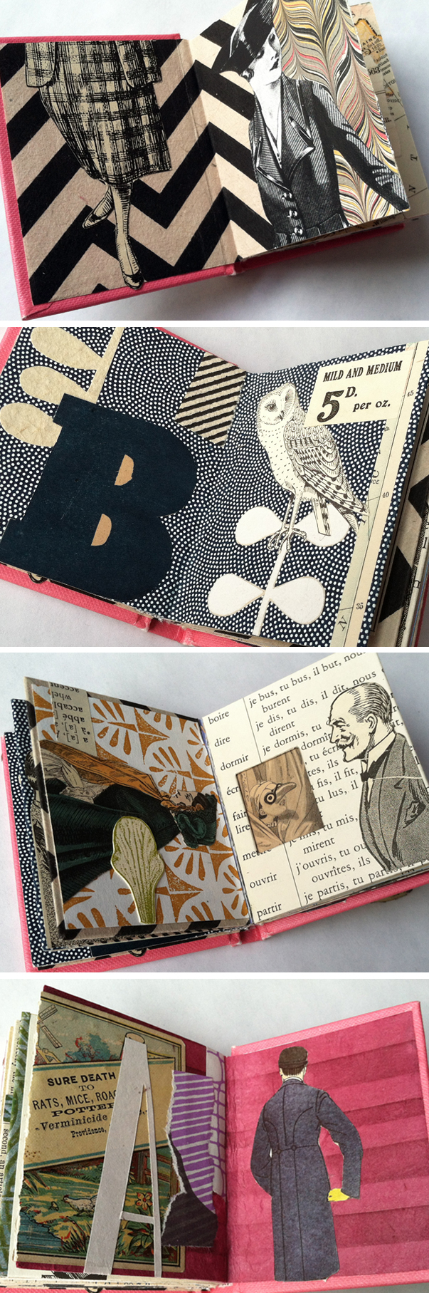 collage Altered Books ephemera vintage handmade paper
