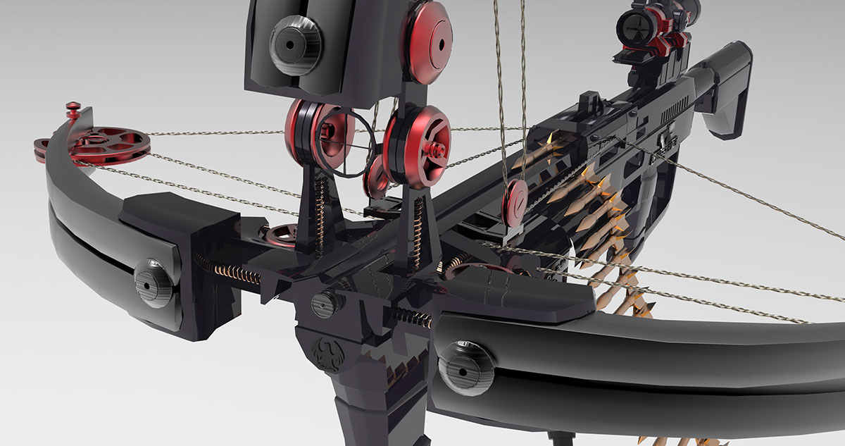 3d modeling Gun crossbow concept bow arrow inspire