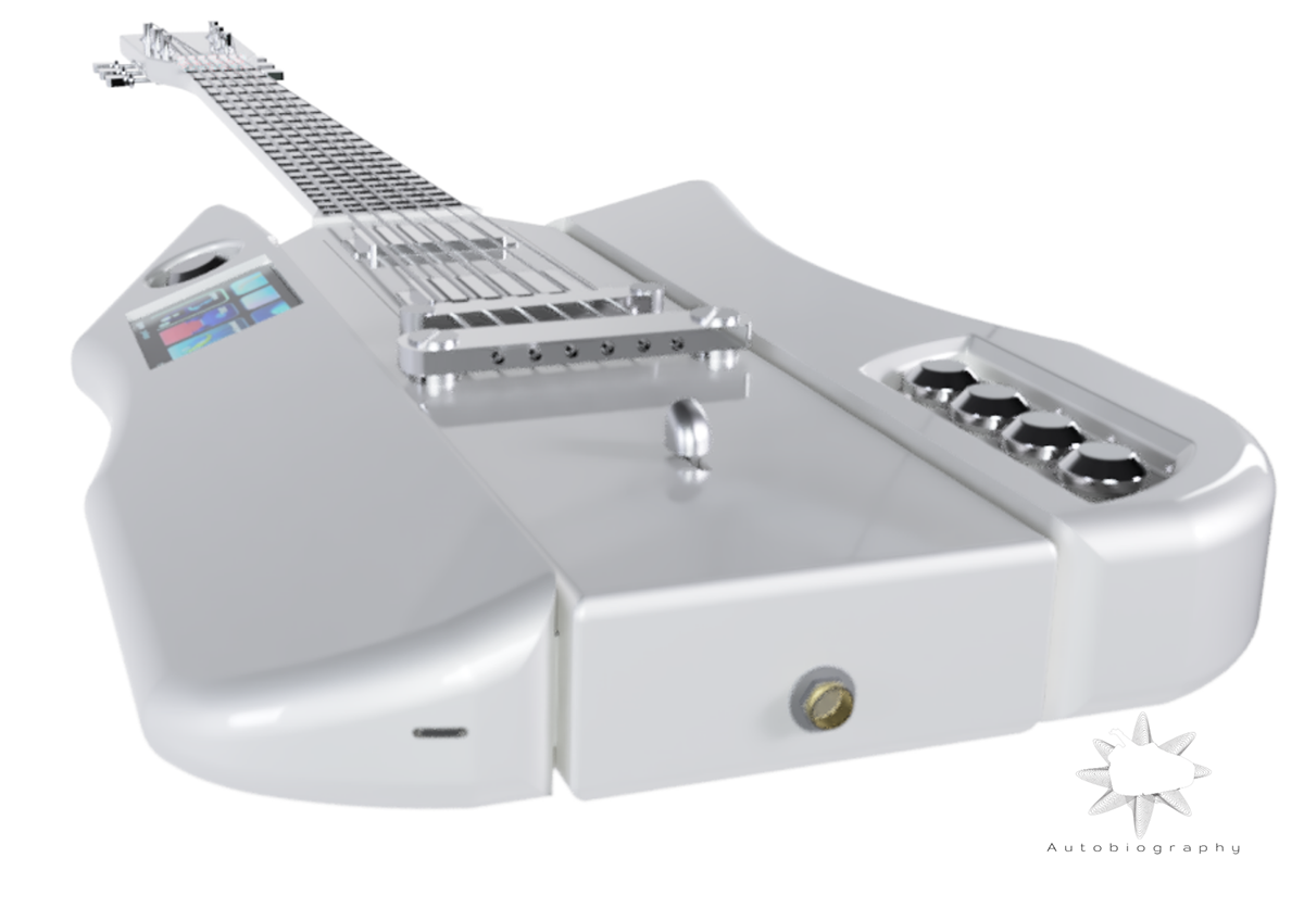 arte digital guitar 3D 3d modeling brand identity design industrial design  Render concept Digital Art 