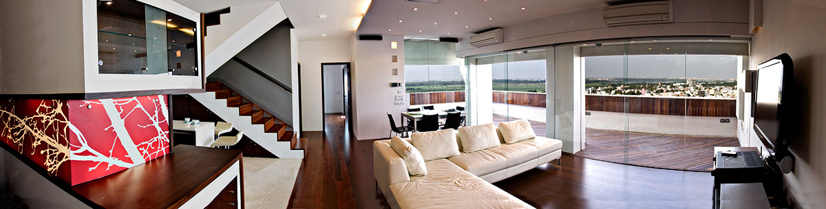 modern penthouse bangalore Gaurav Roy Choudhury