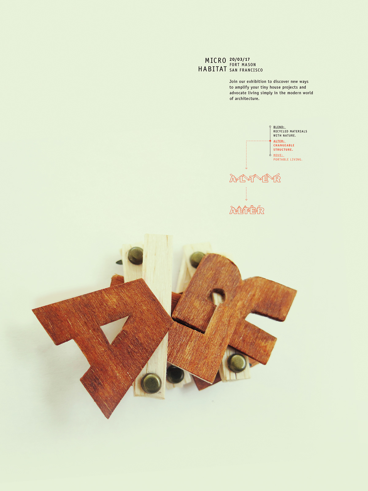 typography   mini house movement experimental type architectural adobeawards posters tiny house movement