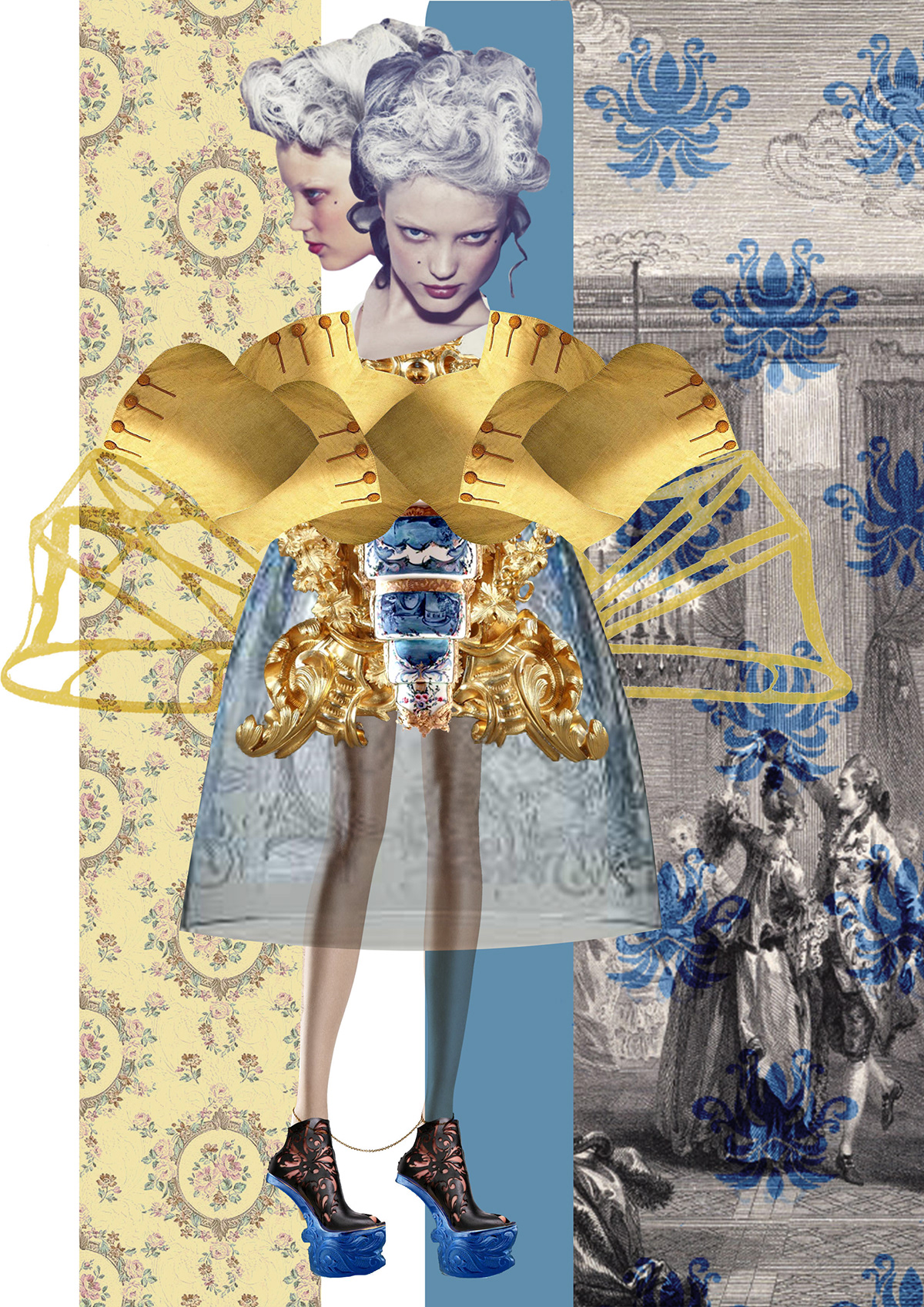 collage inspiration marie antoinette colors
