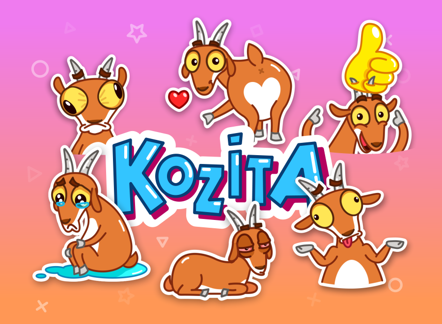 Kozita the Goat Animated Stickers on Behance