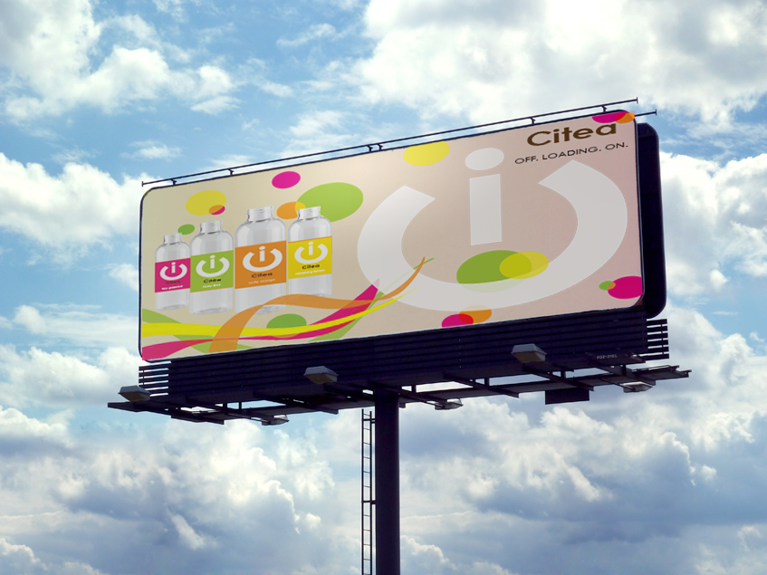 Billboards marketing campaign citea Creativity beverage posters