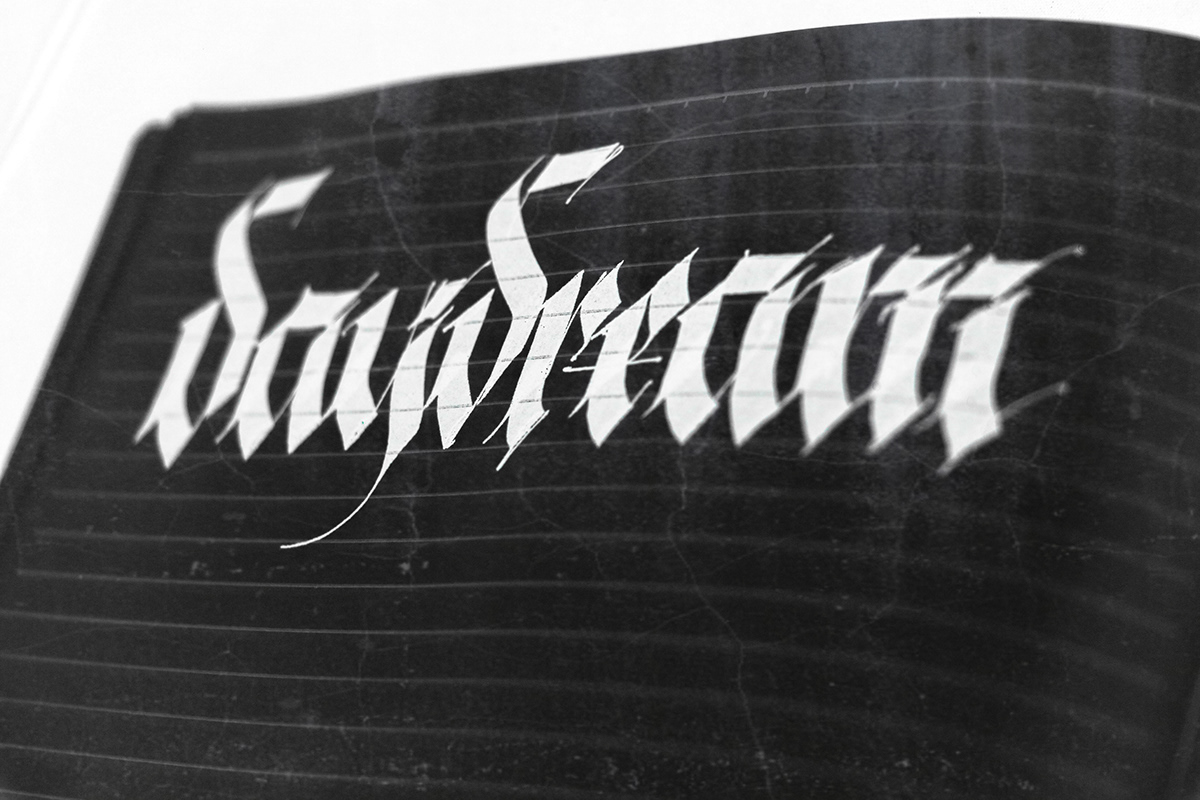 Calligraphy   gothic gothic calligraphy calligraphy font Script handwriting Handlettering dark brushlettering