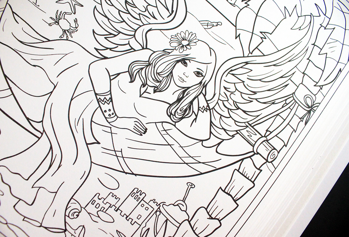 coloring book coloring angel book Character