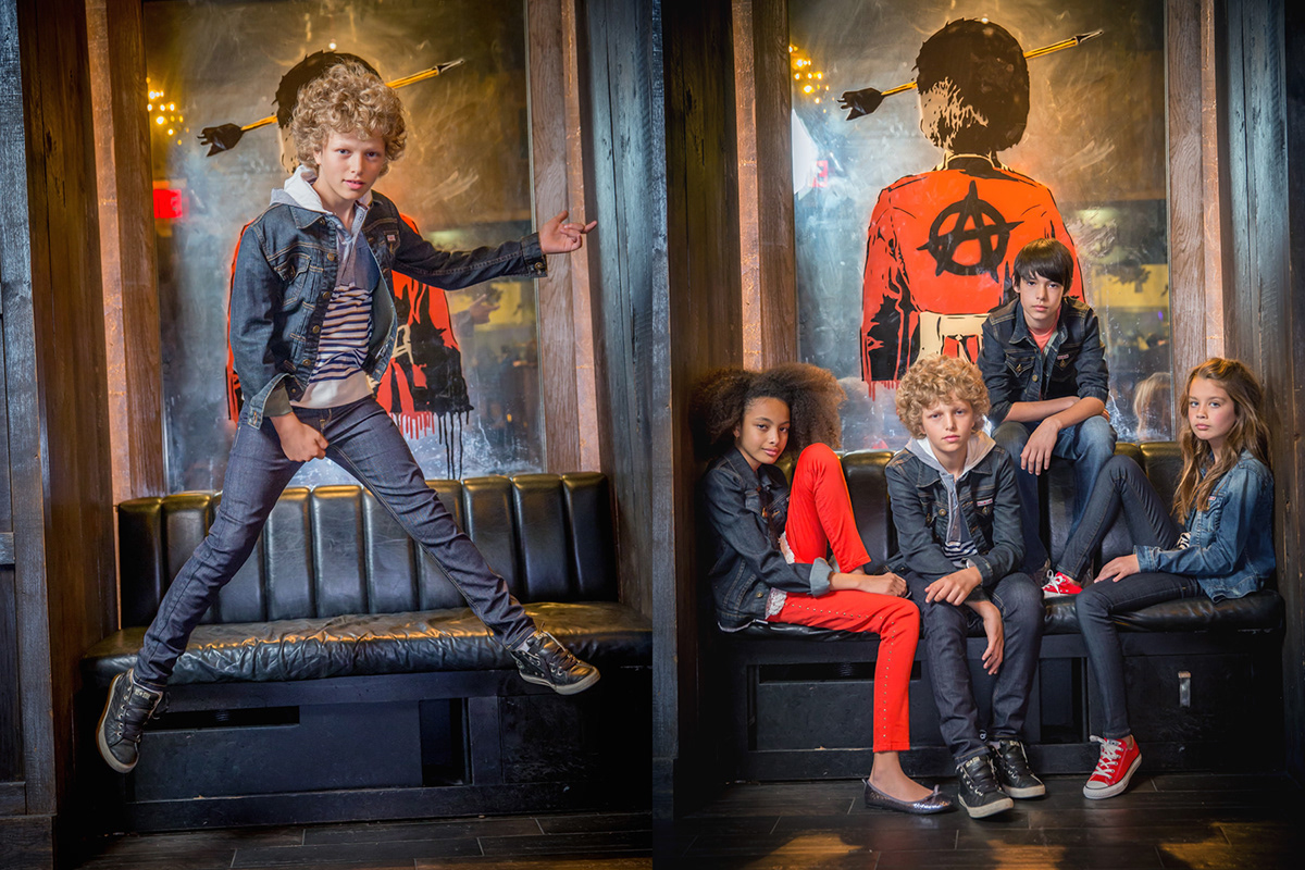 kids portraits nyc location photo pop color attitude Lookbook ads youth children teens models kidmodels