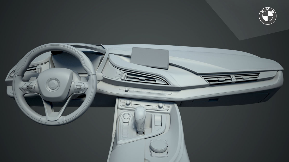 3D modeling car product visualization polygon Interior Transport Vehicle Design