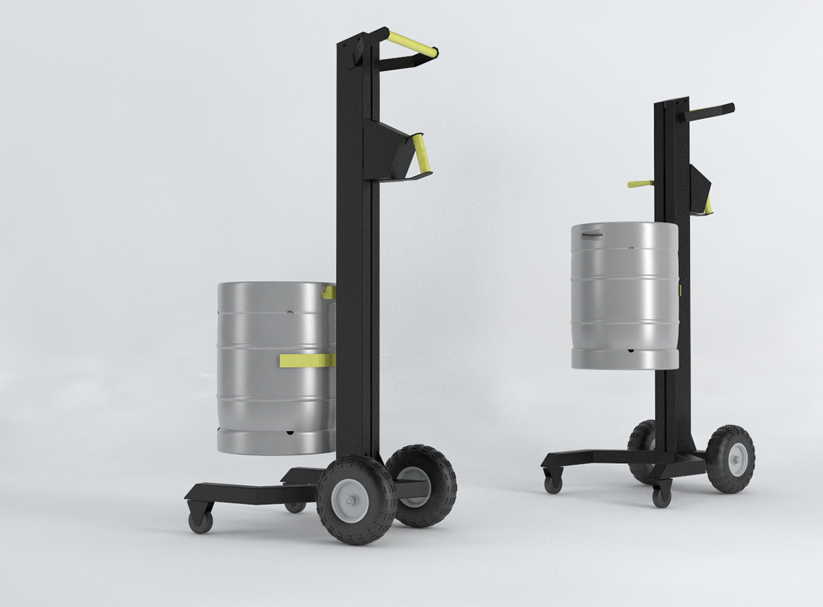 diseño industrial industrial design  design product design  beer barrel lift lift Elevador zorra barril