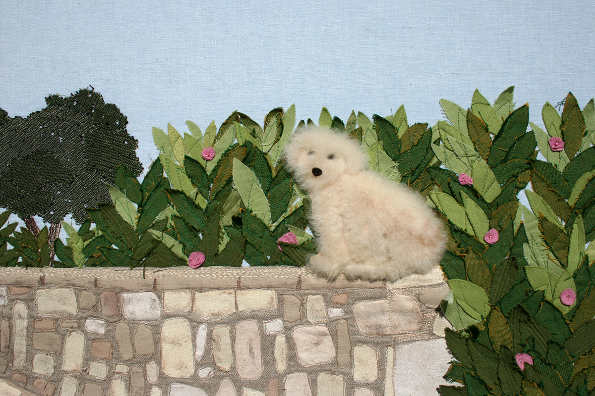 applique art Textiles patchwork dog Picture painting  