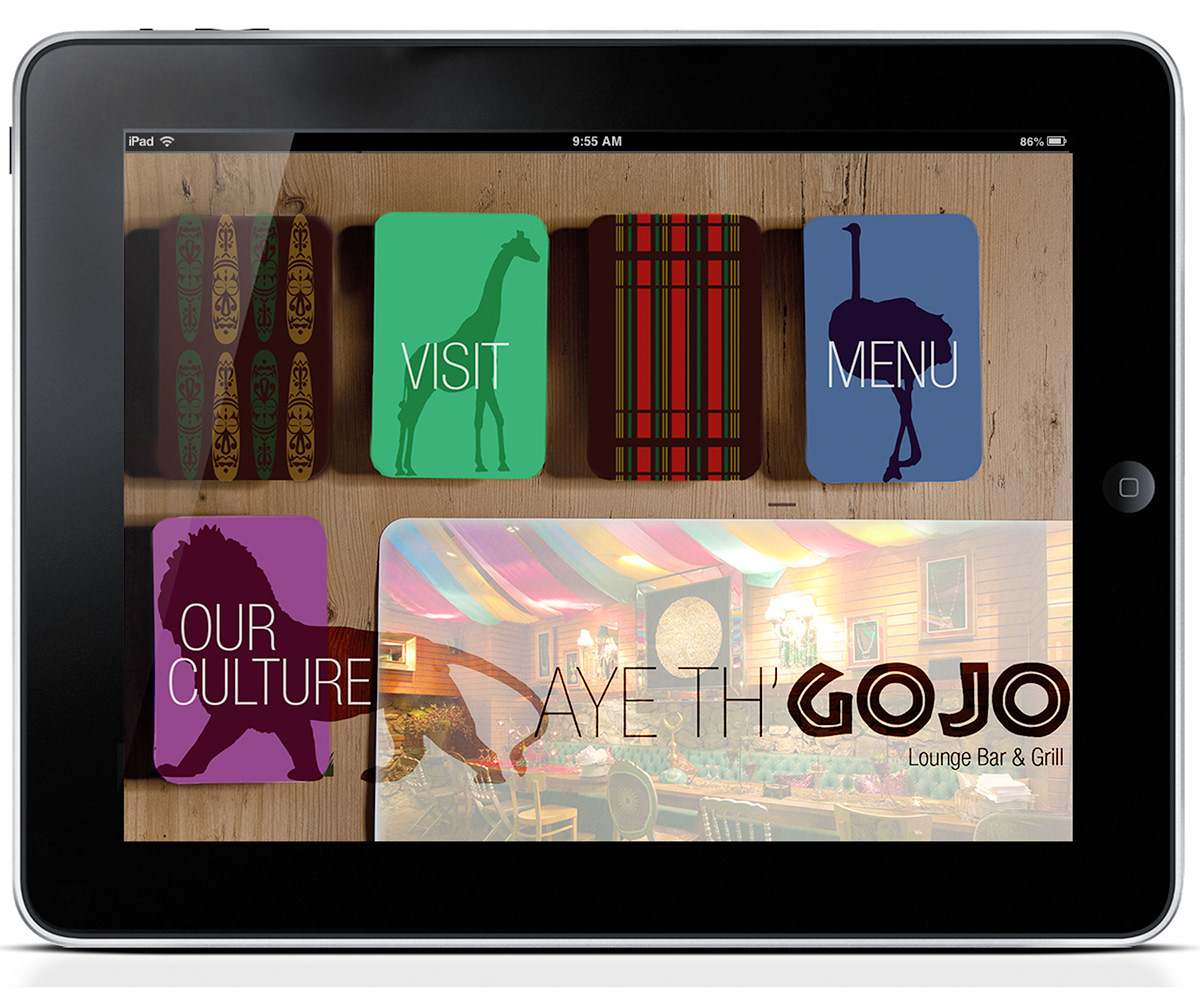 Aye th gojo Restaurant Branding package design  Combining Culture  African Design Scottish Design  Restaurant Culture marketing  
