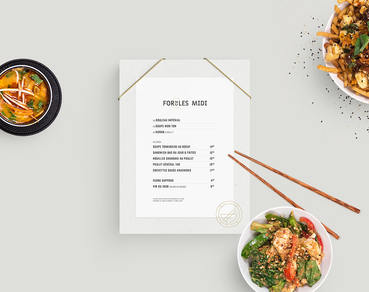 asian Food  restaurant Montreal Mockup mock-up free chinese branding  top-view
