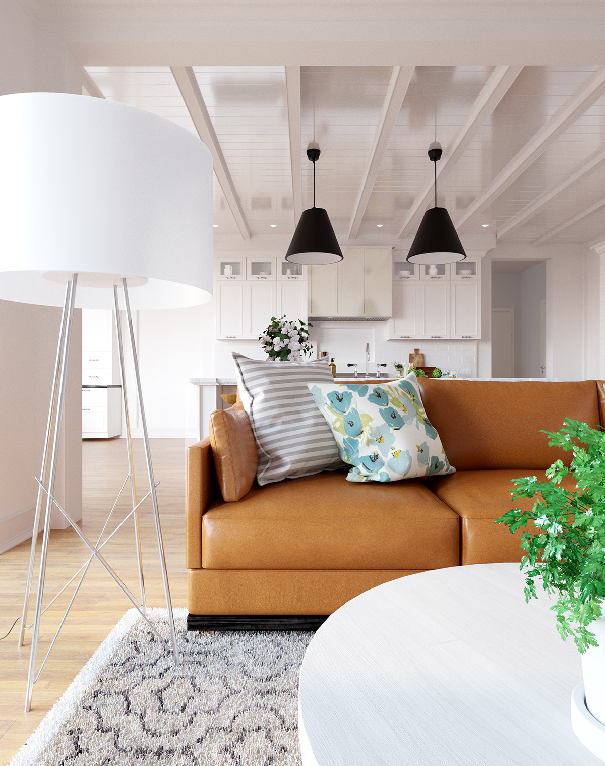 3dsmax archviz interiordesign corona render  PS living room kitchen