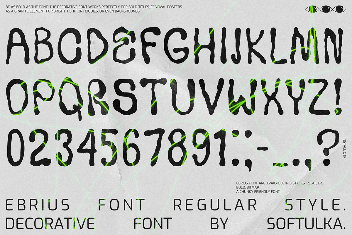 bitmap font display font font family Liquid liquid font Typeface typeface design Y2K y2k font