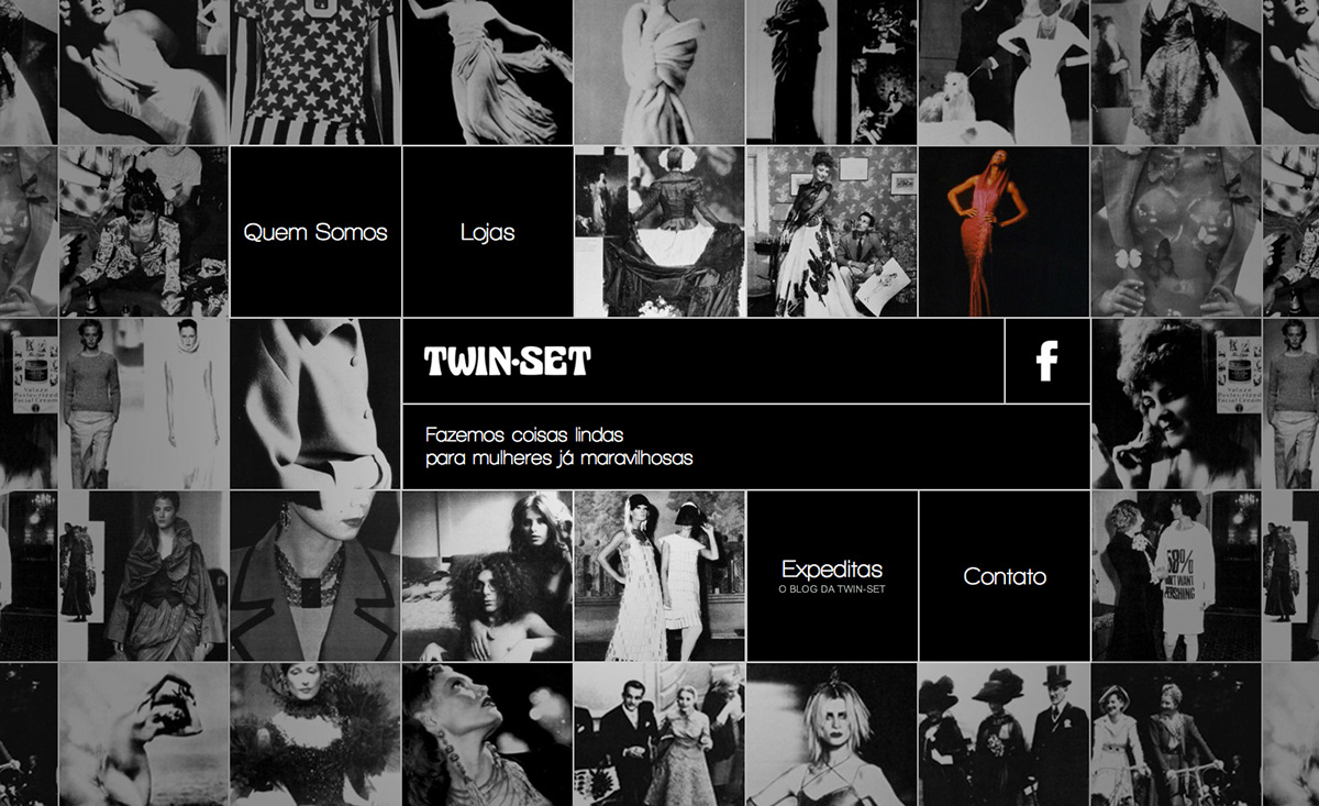 site elegant Web twinset Twin-set glamour moda clothes shop loja roupas Website Brasil porto alegre exclusive css3 html5