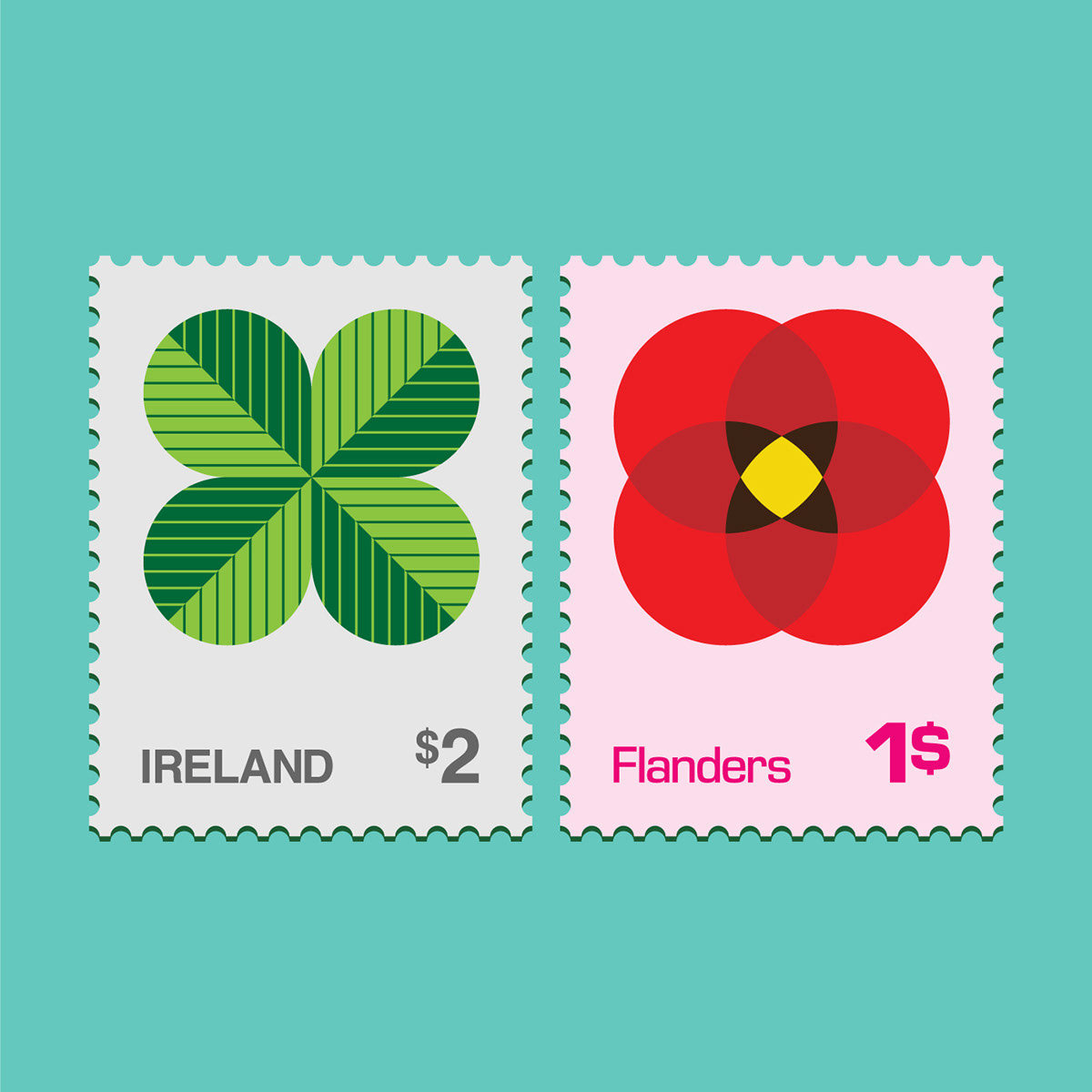 stamp Postage graphic design  design mail postage stamp Stamp Design