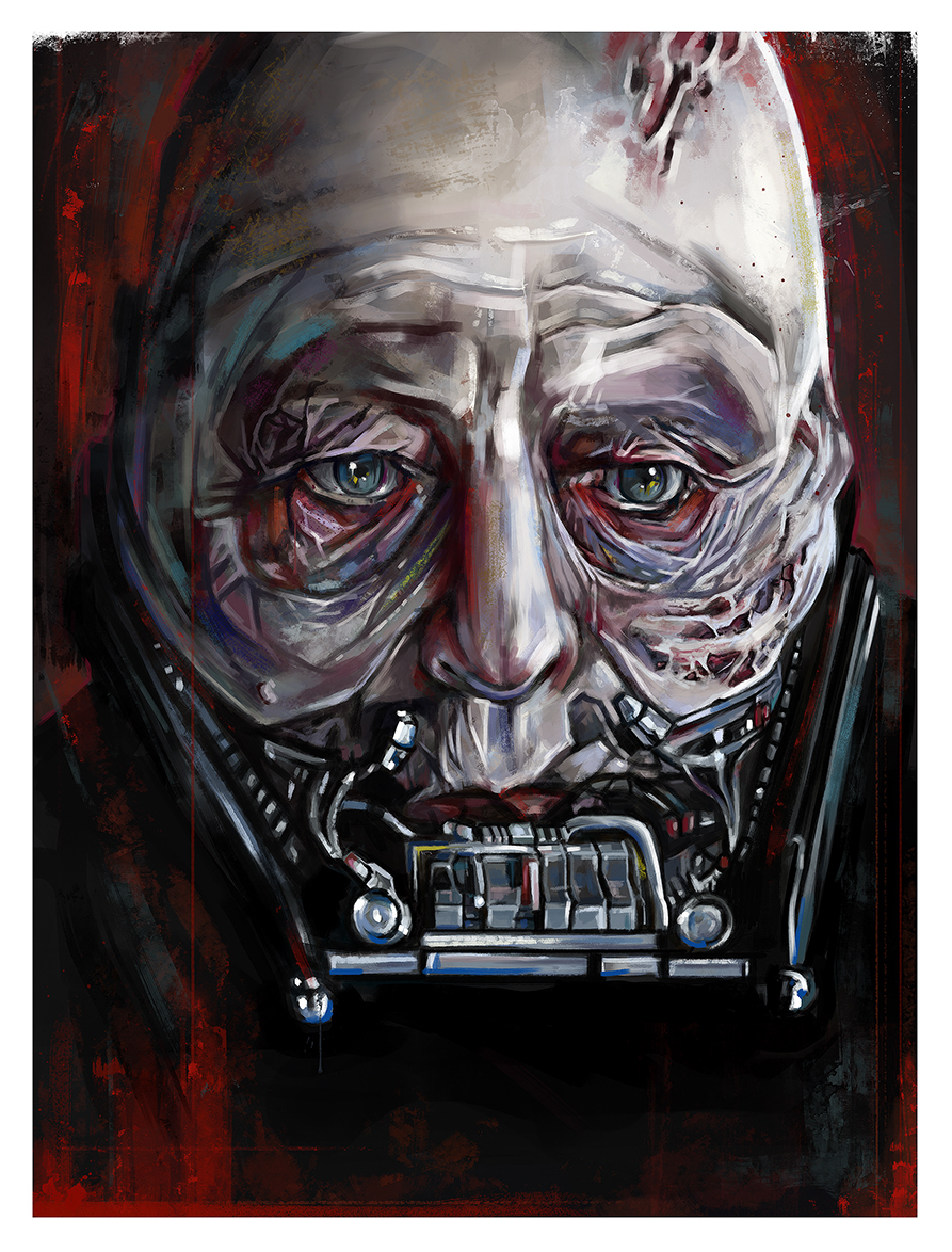 star wars paint portrait Darth Maul sidious emperor palpatine Dooku sith villain