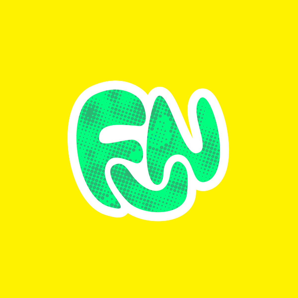 logo art Fun typo green