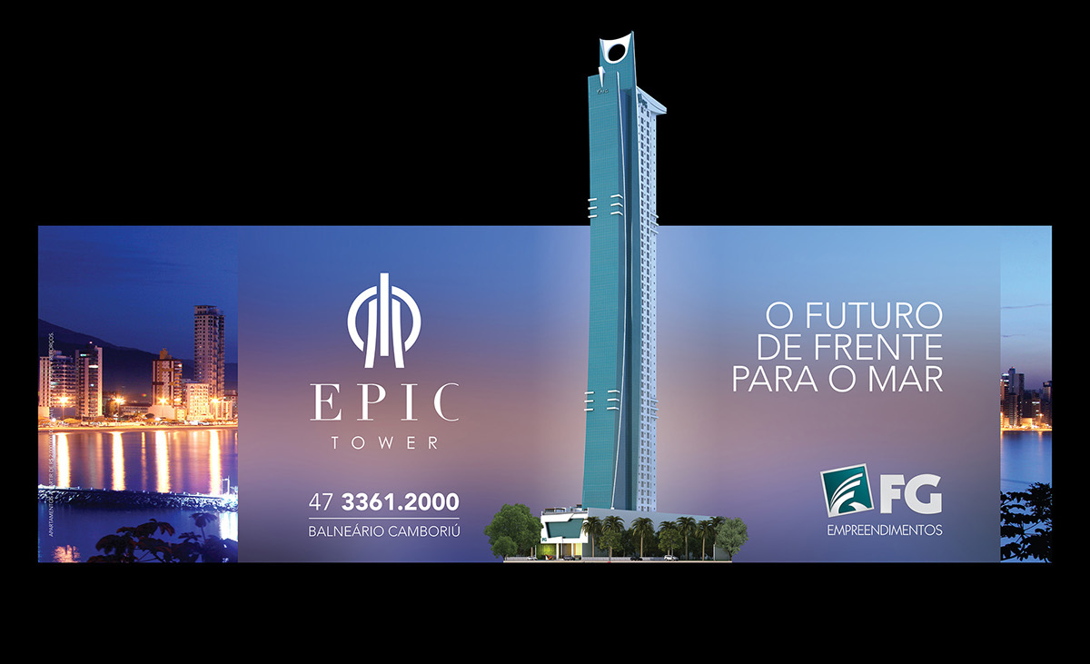 real estate luxury high end apartments series colour skyscraper billboard