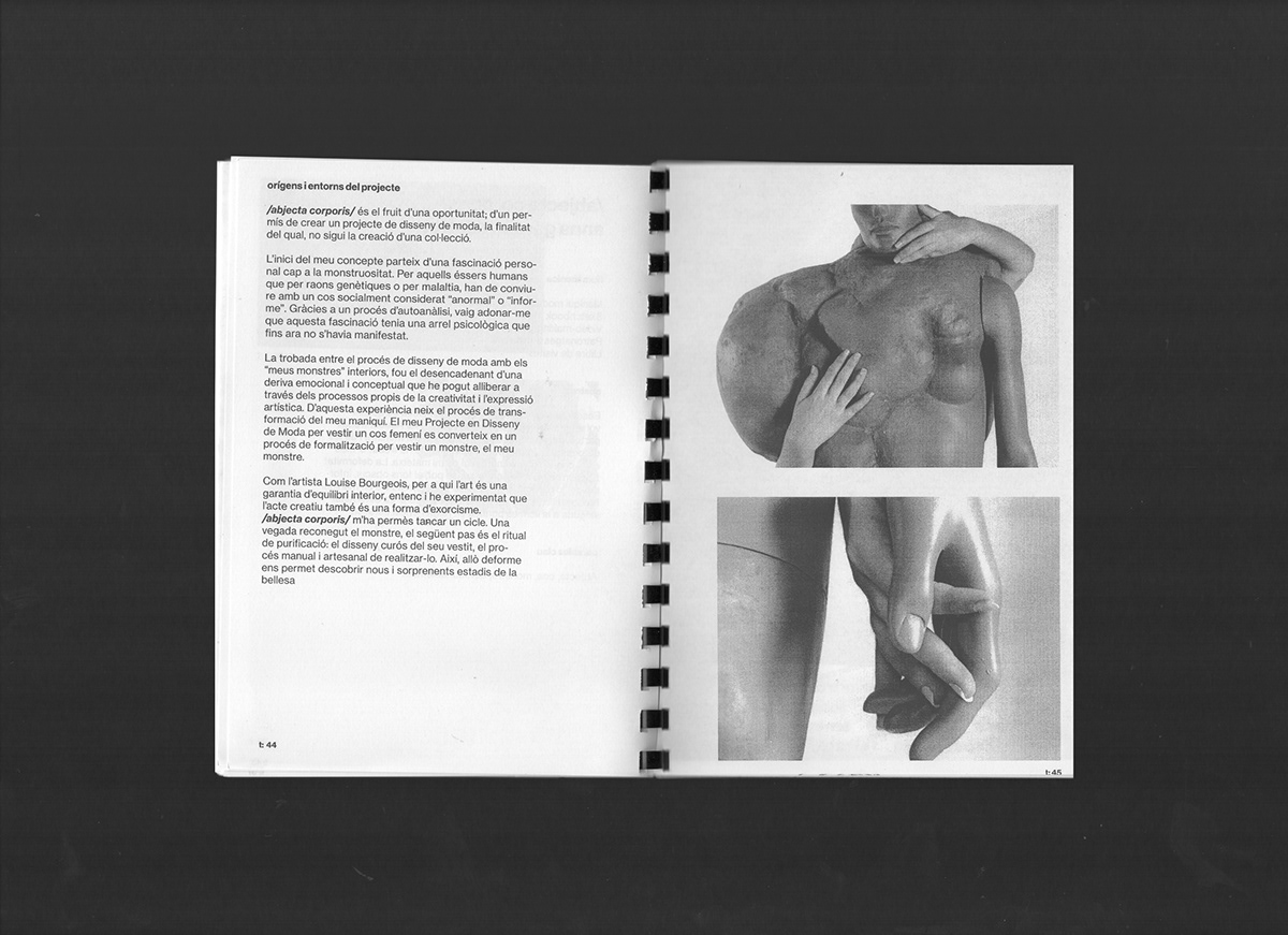 transposicions photocopy Catalogue Exhibition  black and white raw Students