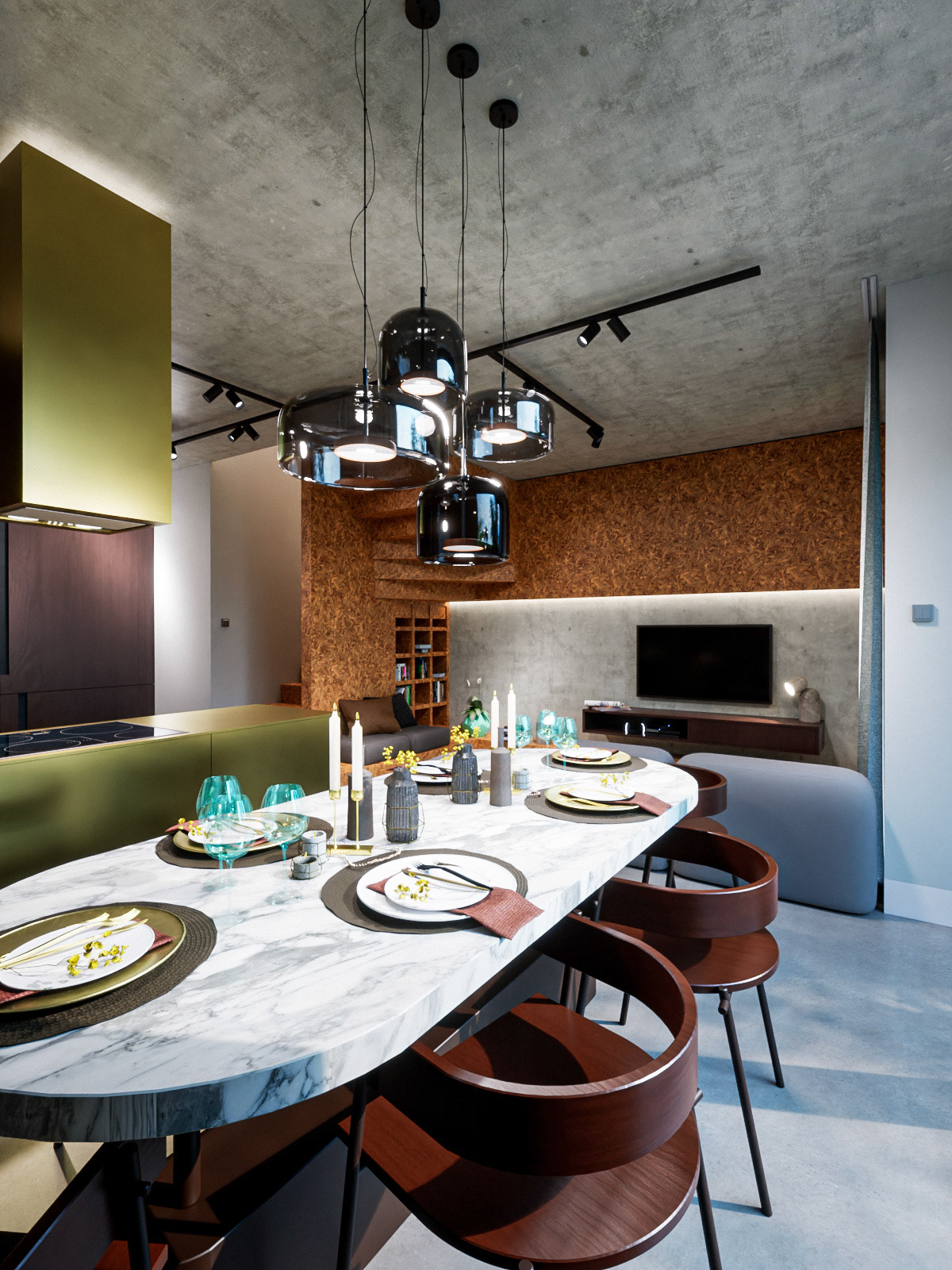ArchiCAD clean design Interior interior design  minimal modern Render twinmotion visualization